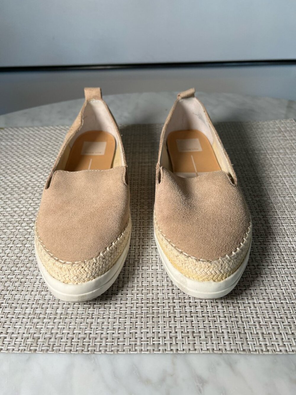 Dolce Vita Reina slip-on beige suede loafers